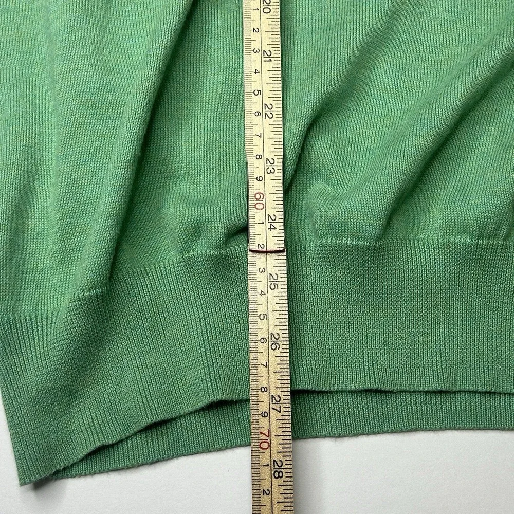 Brooks Brothers Pullover Sweater Vest Men's XL Green Solid 100% Supima Cotton